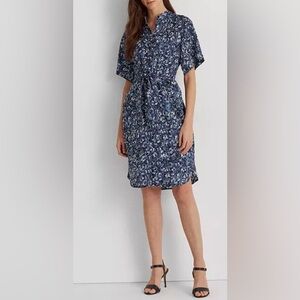 Lauren Ralph Lauren Tie-Front Linen Shirtdress